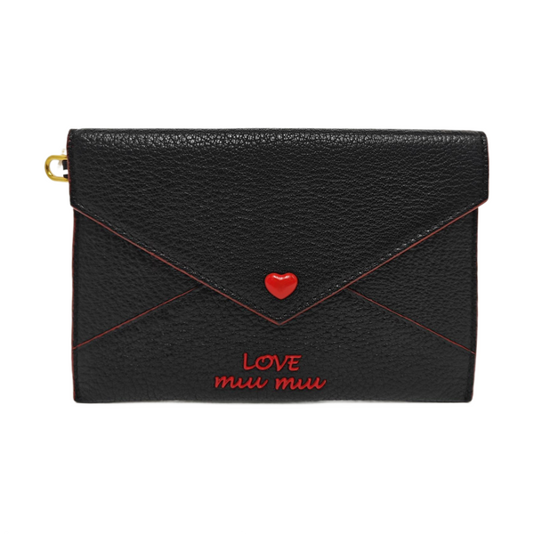 Love Lambskin Black Wallet