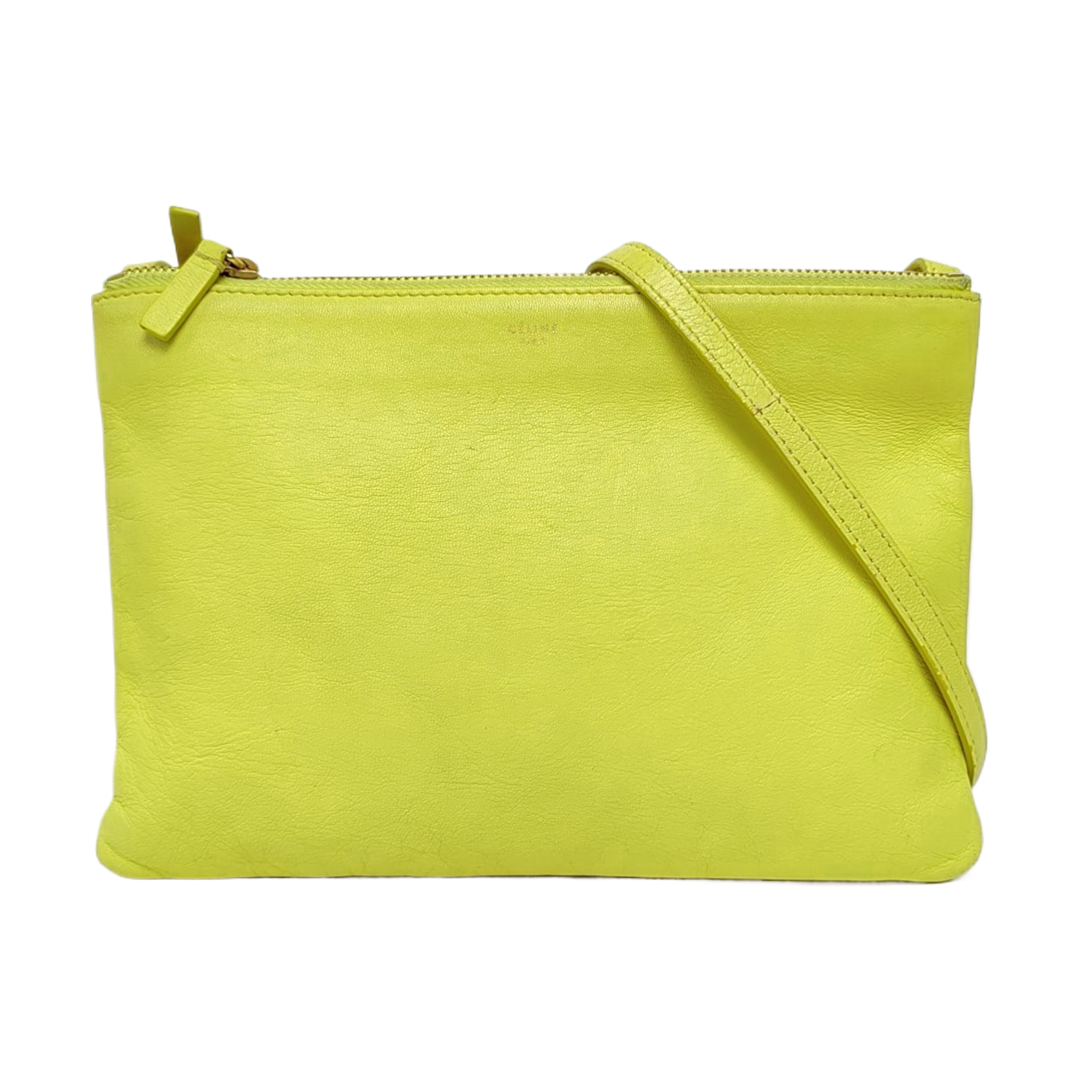 Authenticated pre-owned  TRIO Lambskin Green - Shoulder Bag at Looply
