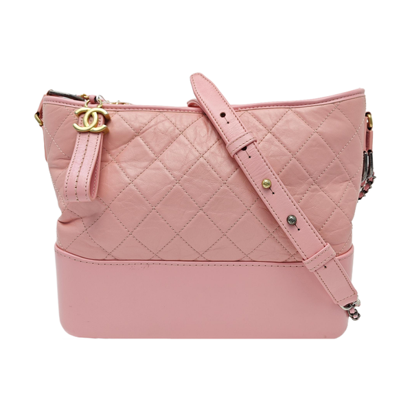 GABRIELLE Medium Quilted Calfskin Pink