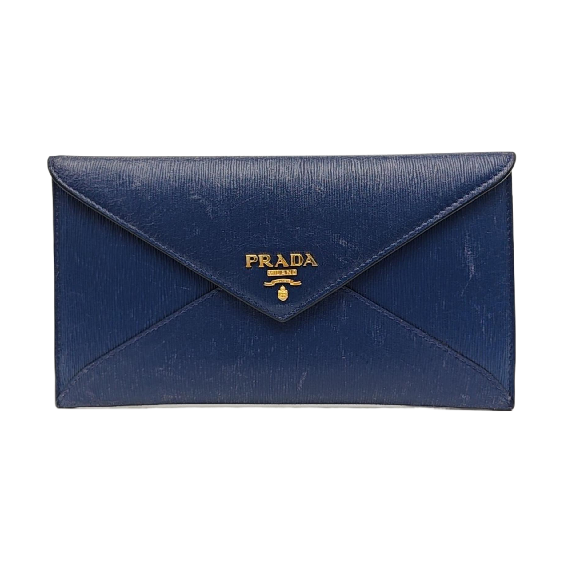 Envelope Wallet Calfskin Blue Wallet