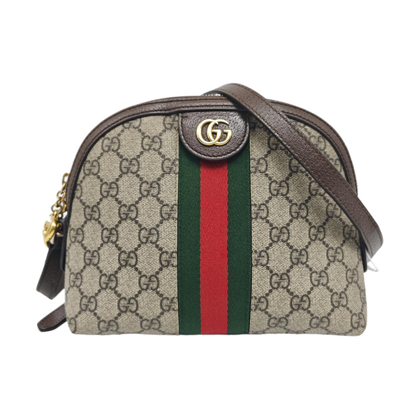 Ophidia Small Monogram Coated Canvas Beige