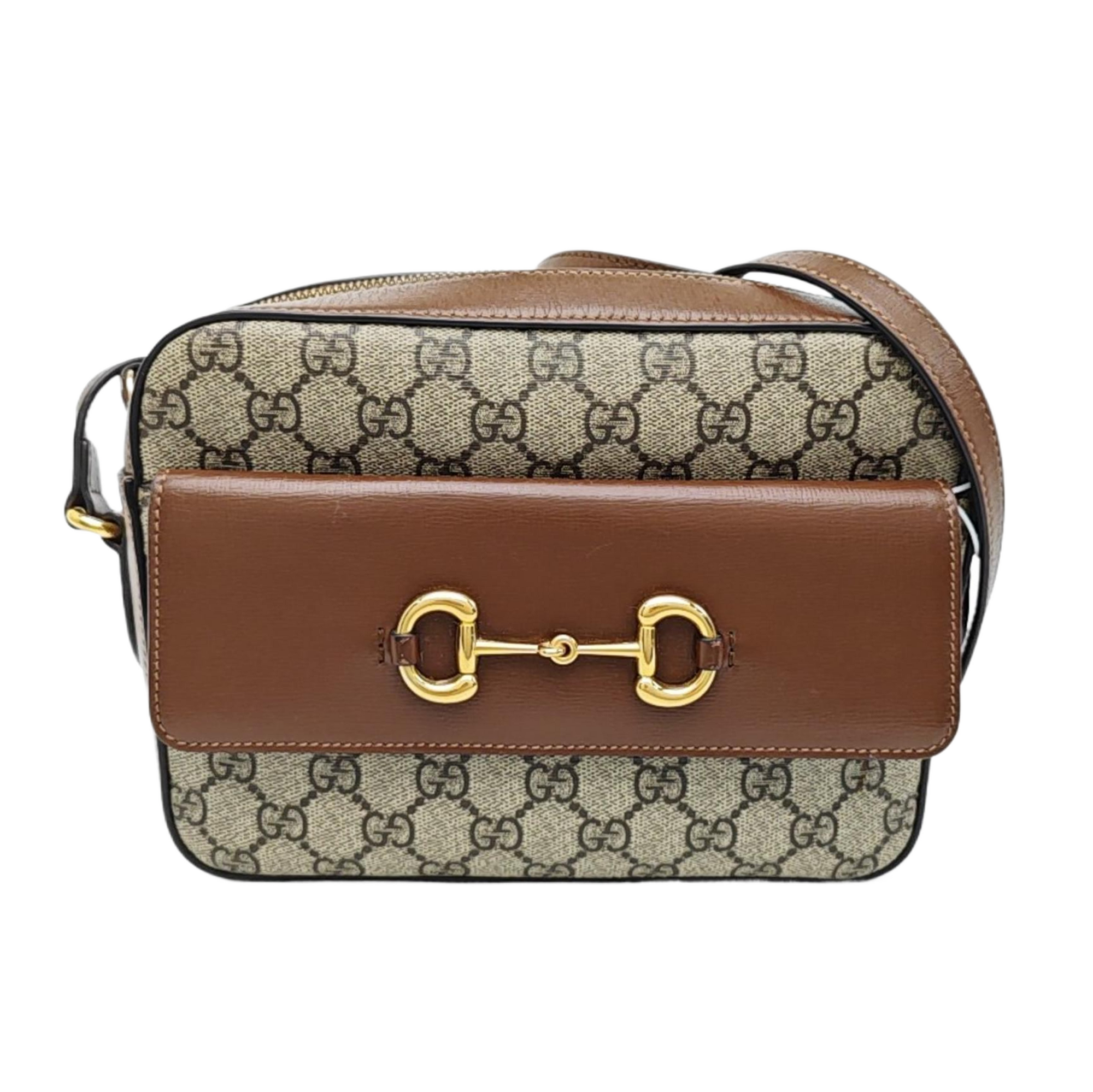Horsebit 1955 Small Coated Canvas Beige