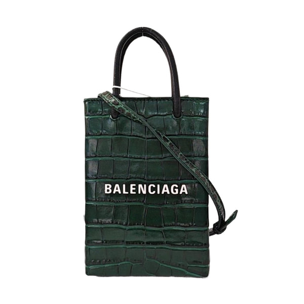 Shopping Bag Calfskin Green