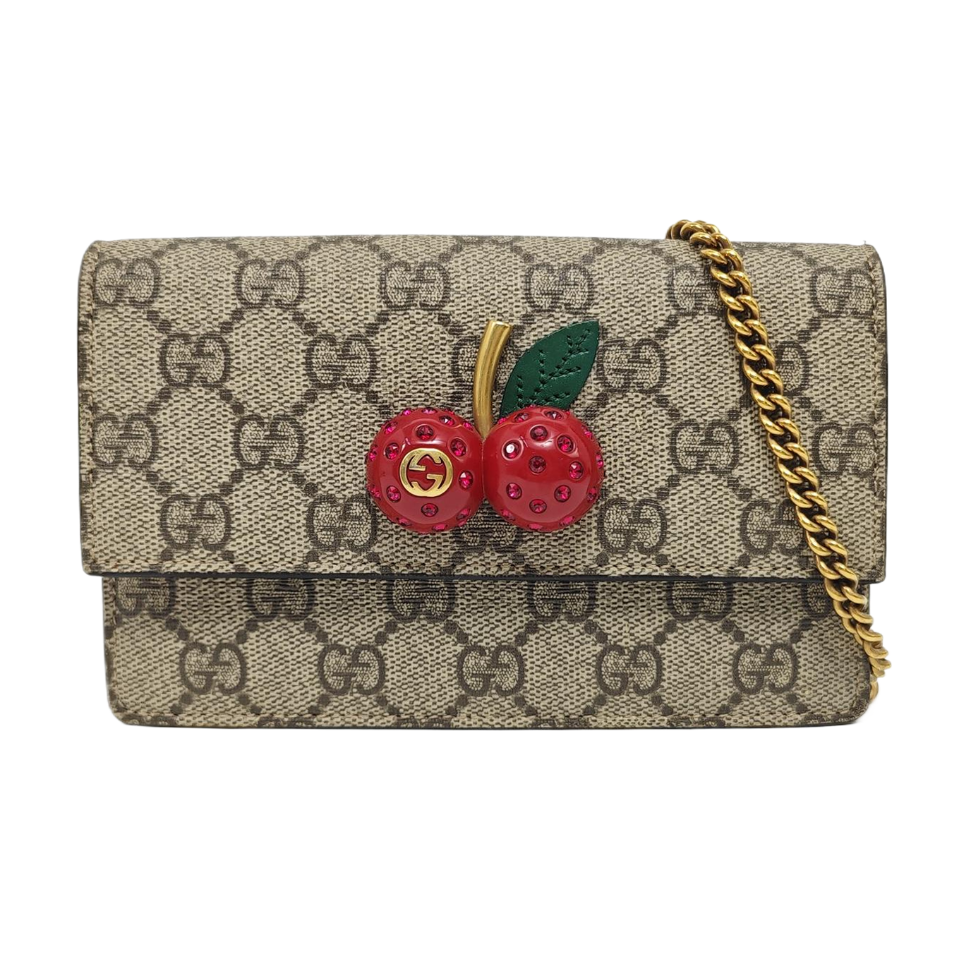 GG Supreme Mini Monogram Coated Canvas Beige