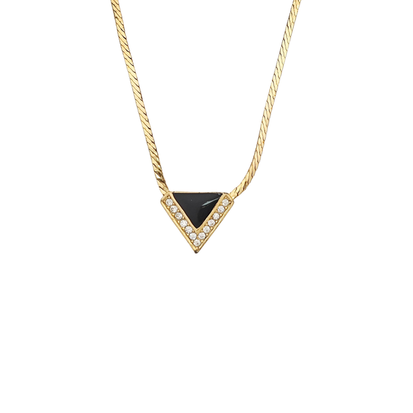 Twist Round Metal Gold Necklace