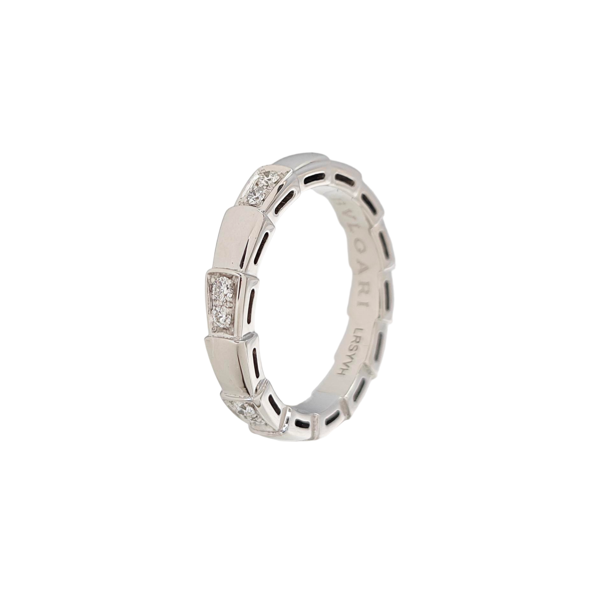 SERPENTI 18k White Gold Silver Ring EU 52