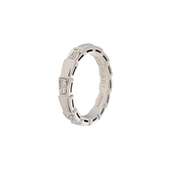 SERPENTI 18k White Gold Silver Ring EU 52
