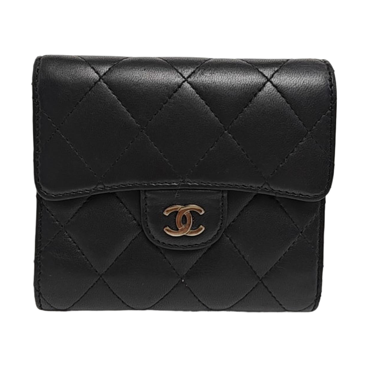CLASSIC FLAP Small Quilted Lambskin Black Wallet