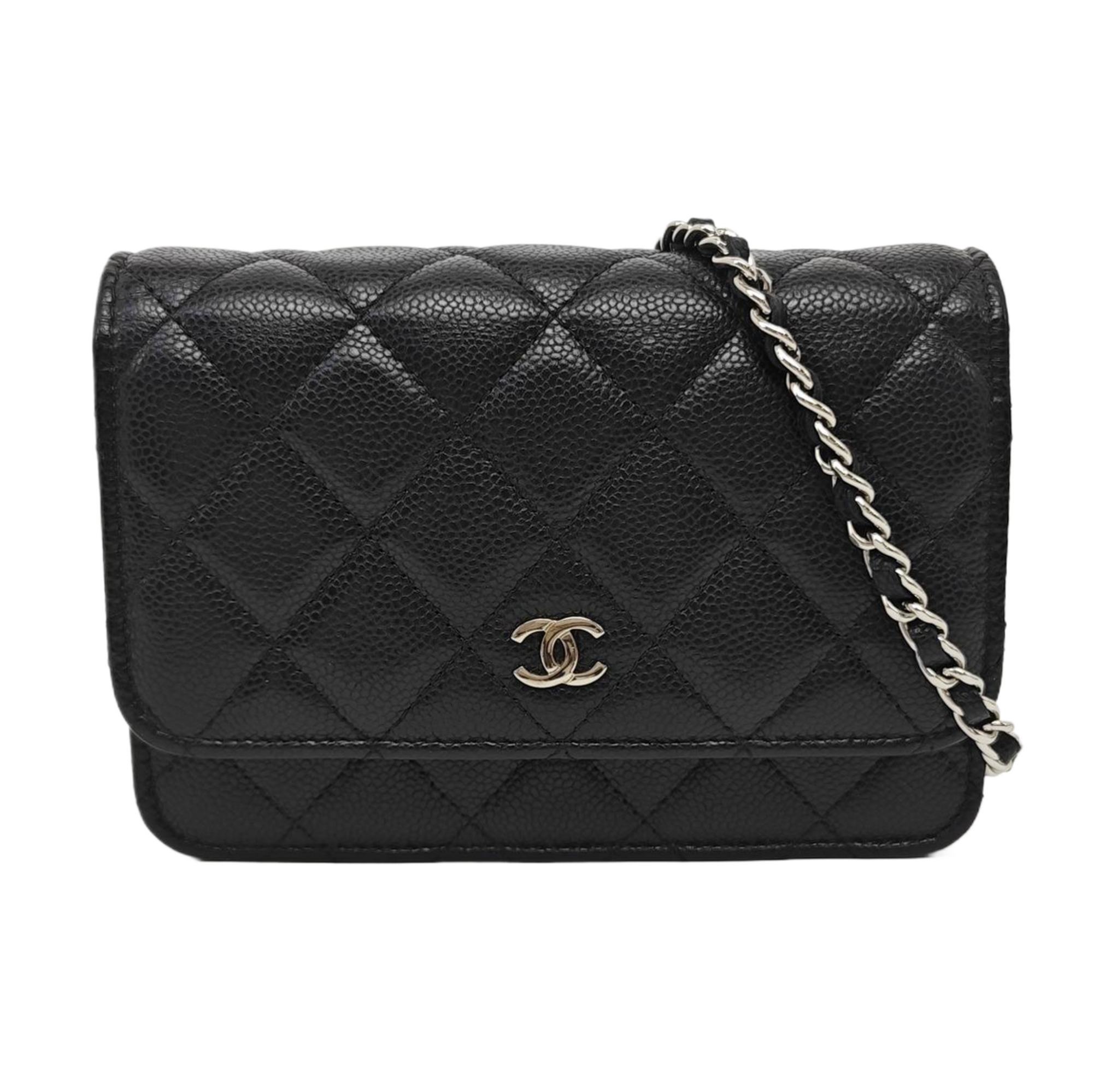 WOC Quilted Grained Calfskin Black