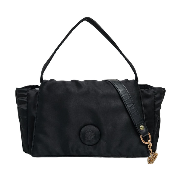 Bolso de mano de nailon negro