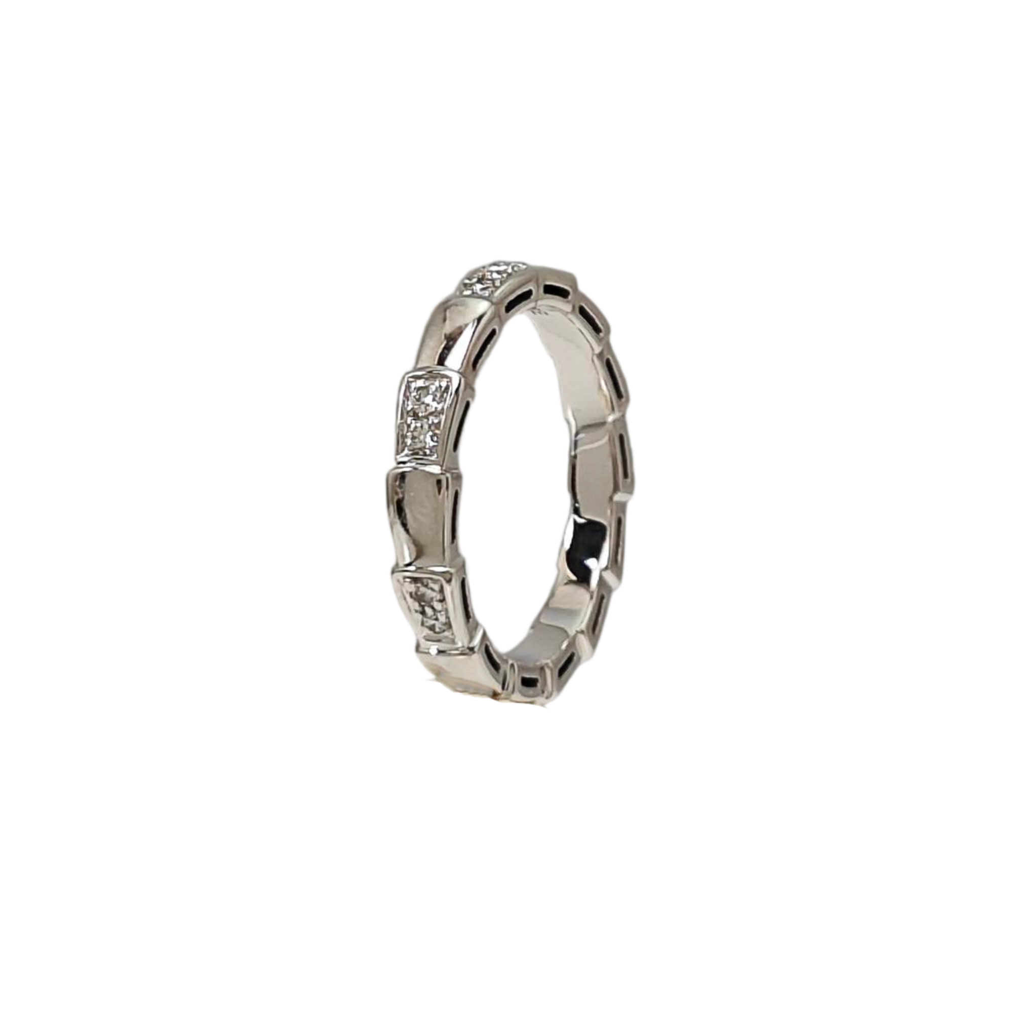 SERPENTI 18k White Gold Ring EU 55