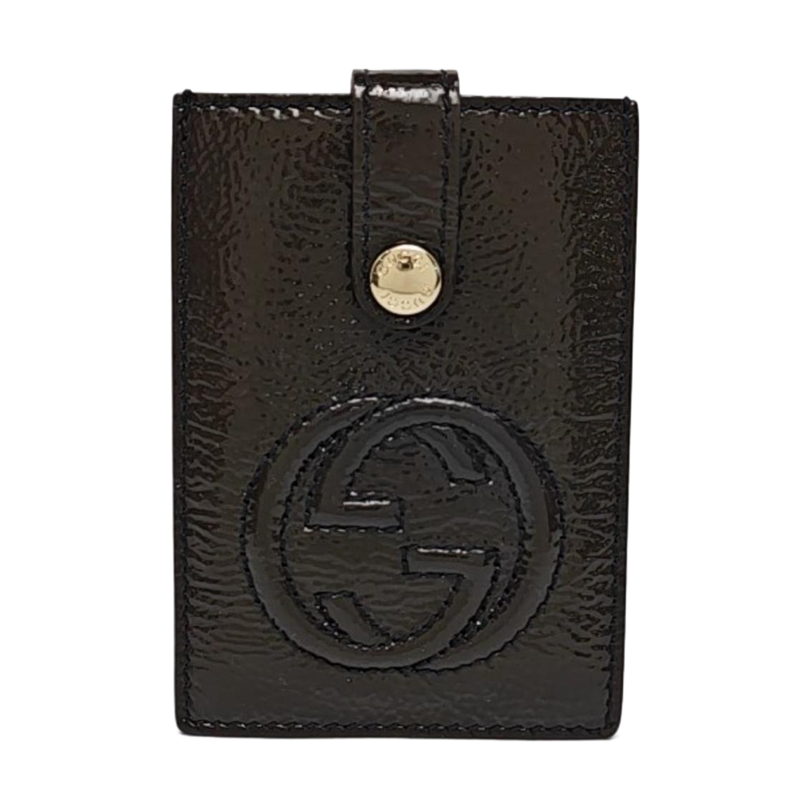 Patent Leather Card Holder Green