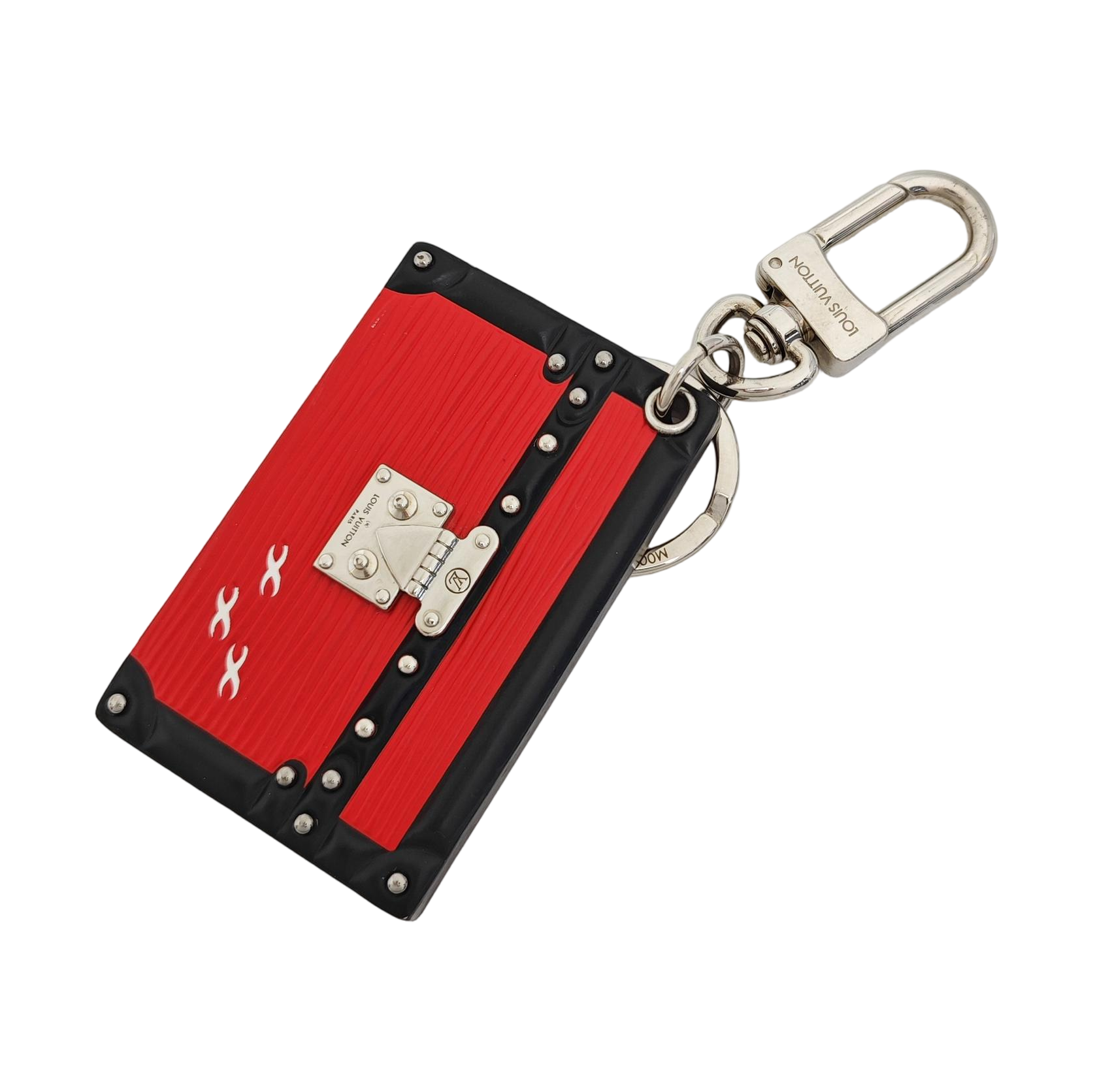 Leather Bag Charm Red