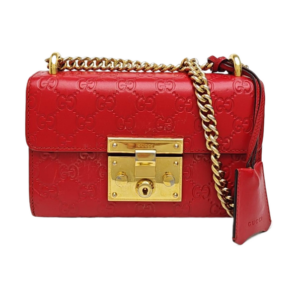 Padlock Small Monogram Calfskin Red