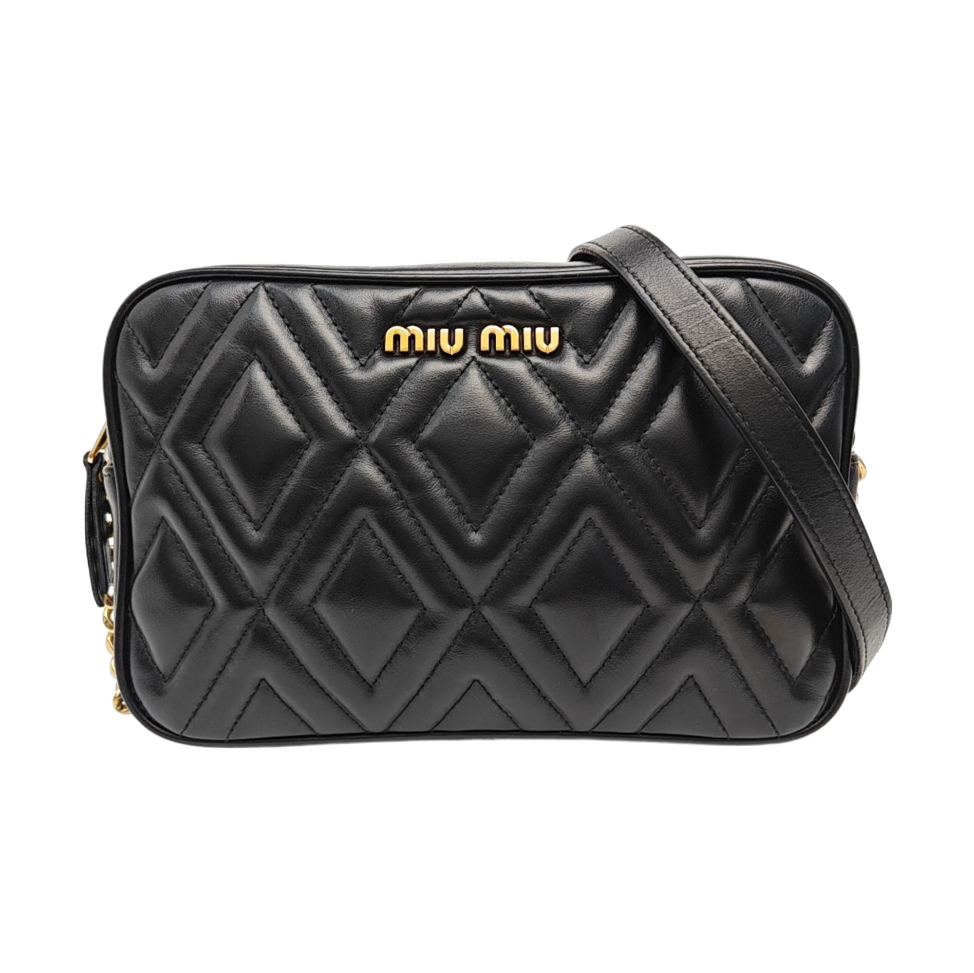 Quilted Calfskin Shoulder Bag Black
