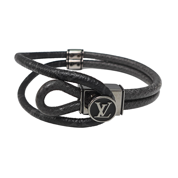 Coated Canvas Black Bangle