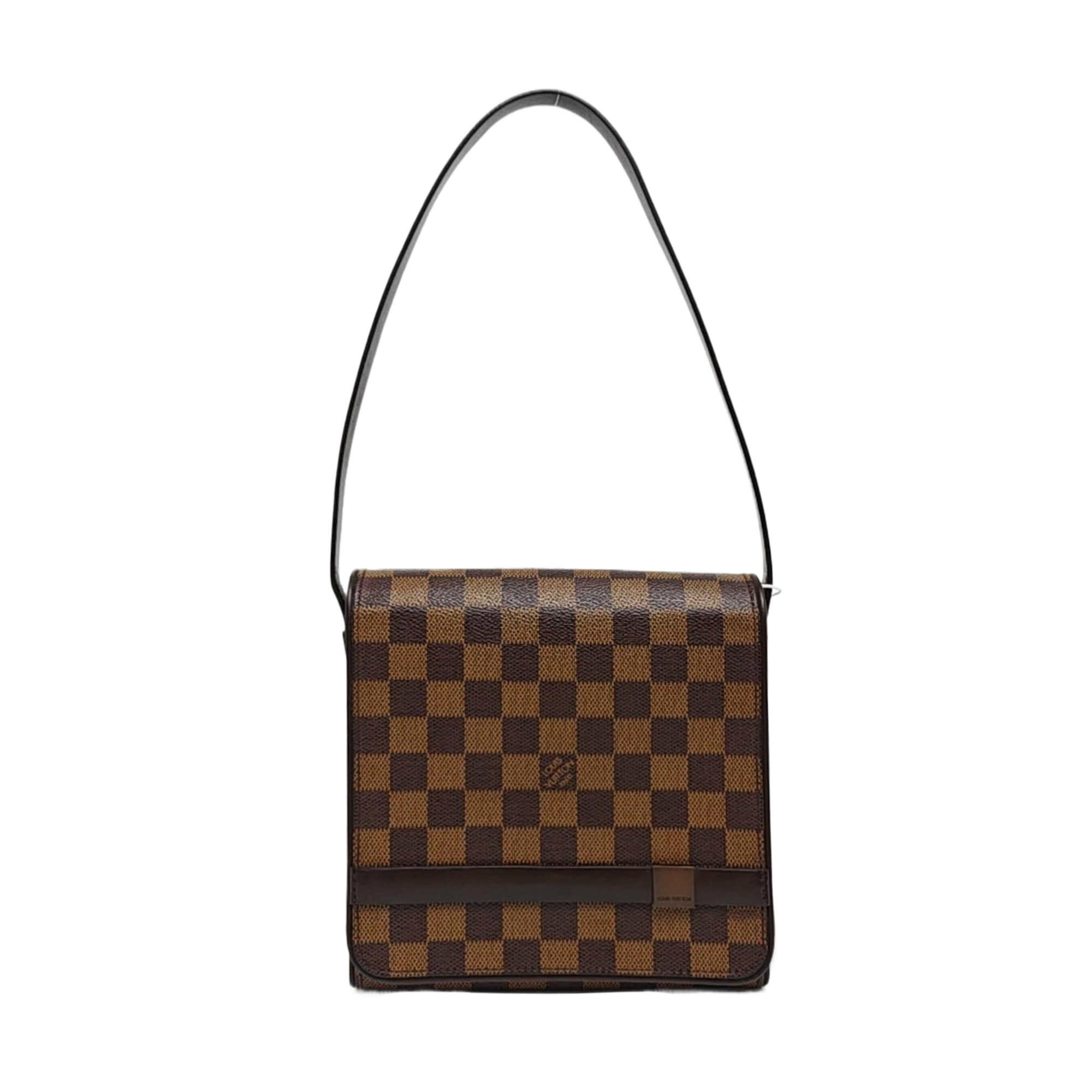 TRIBECA Damier Ebene Coated Canvas Brown