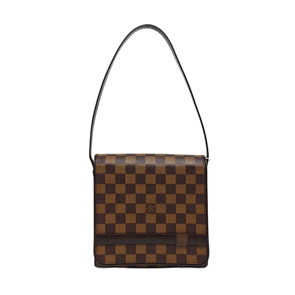 TRIBECA Damier Ebene Coated Canvas Brown