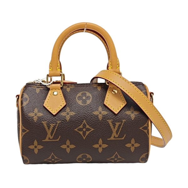 Speedy Nano Monogram Lona Revestida Marrón