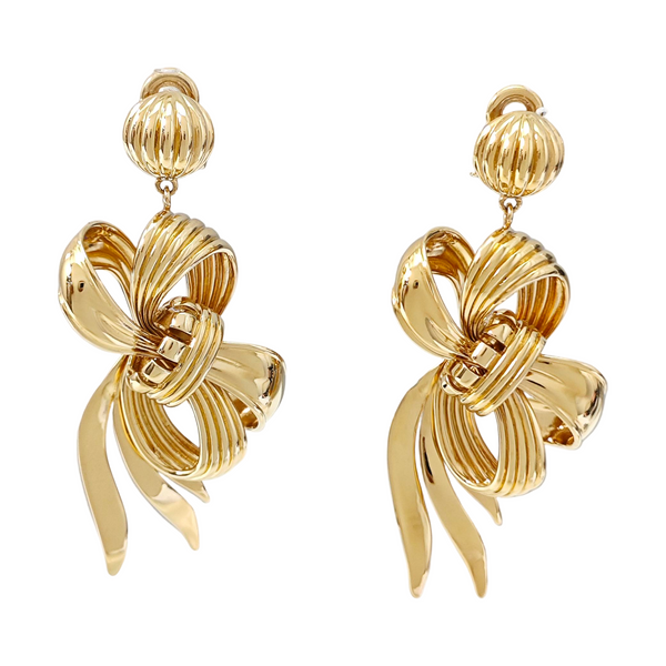 Metal Gold Clip On Earrings