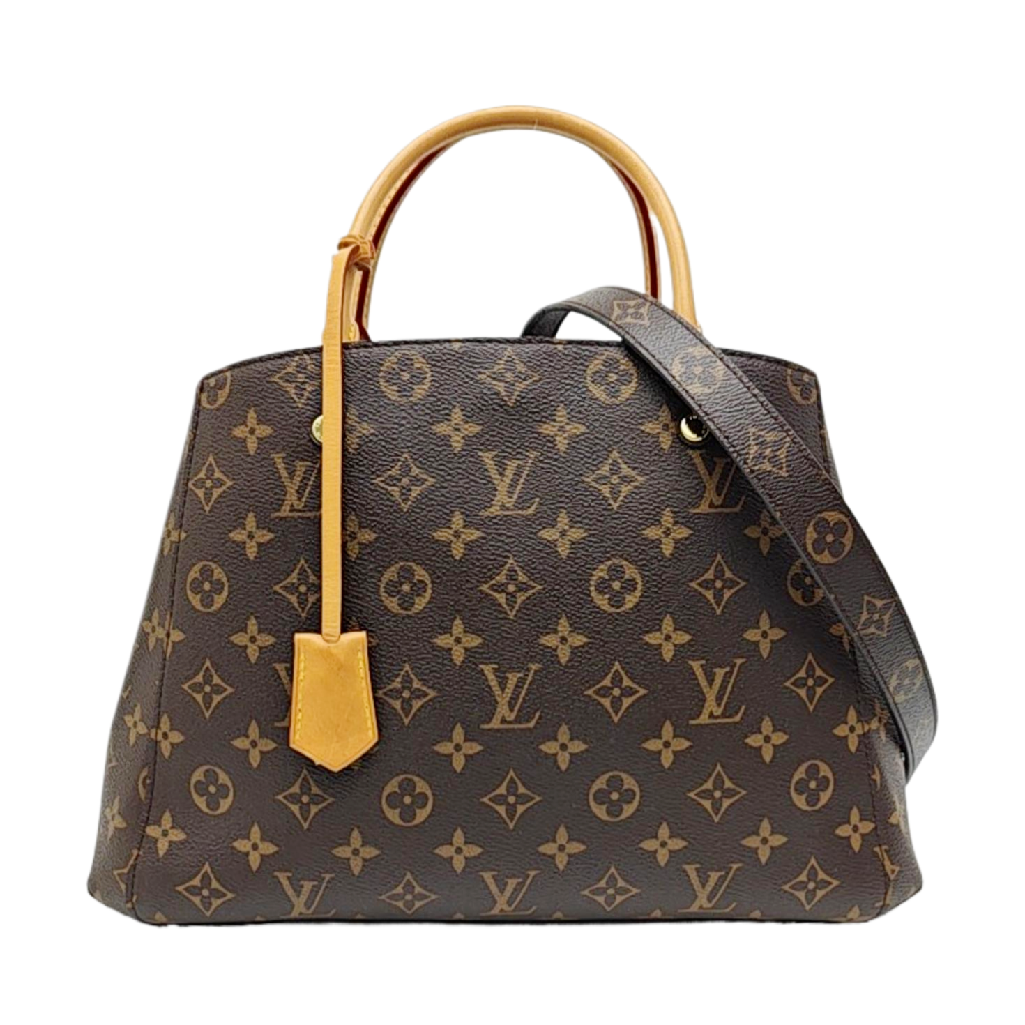 MONTAIGNE Monogram Coated Canvas Brown