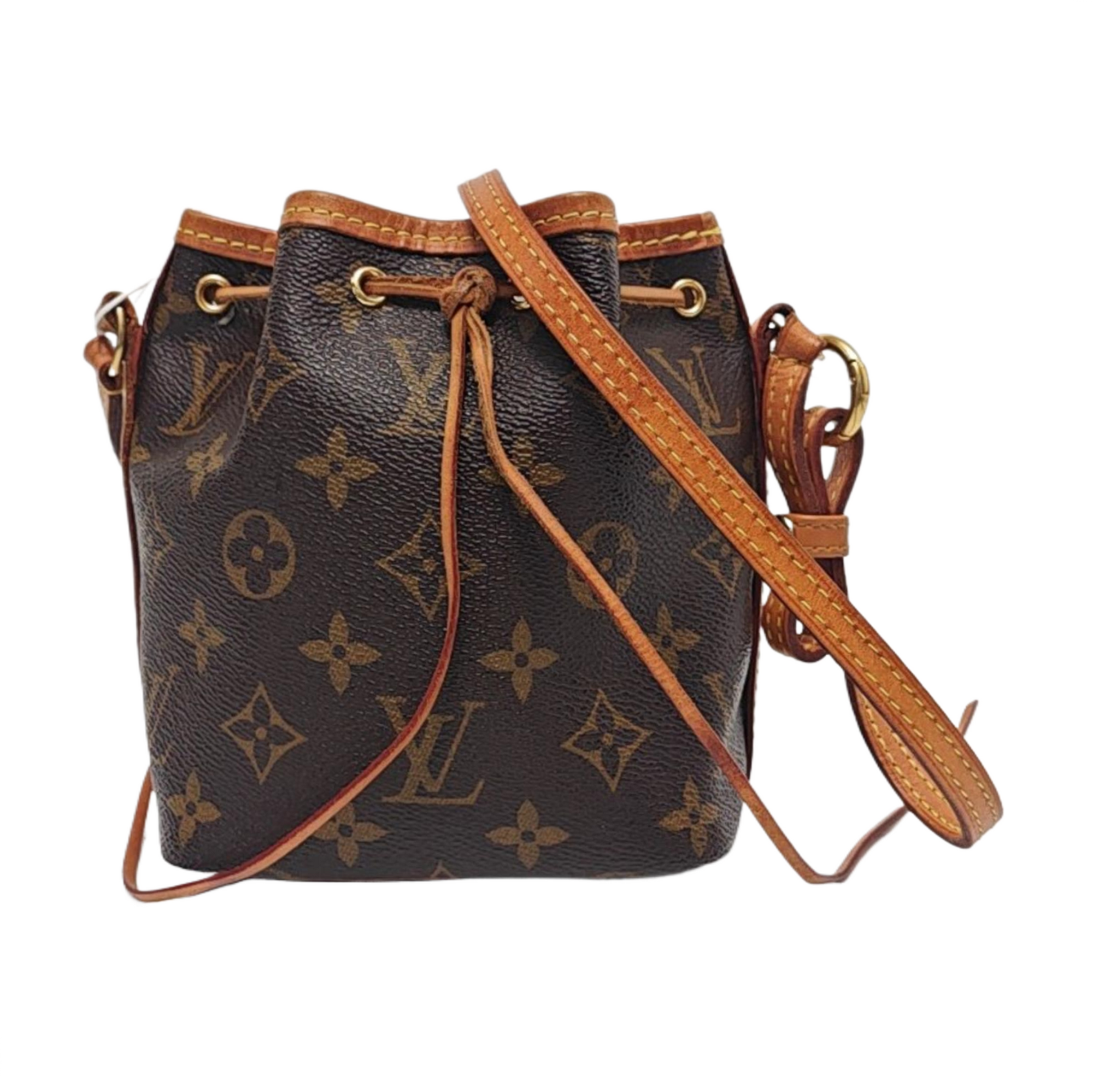 NÉONOÉ Nano Monogram Coated Canvas Brown