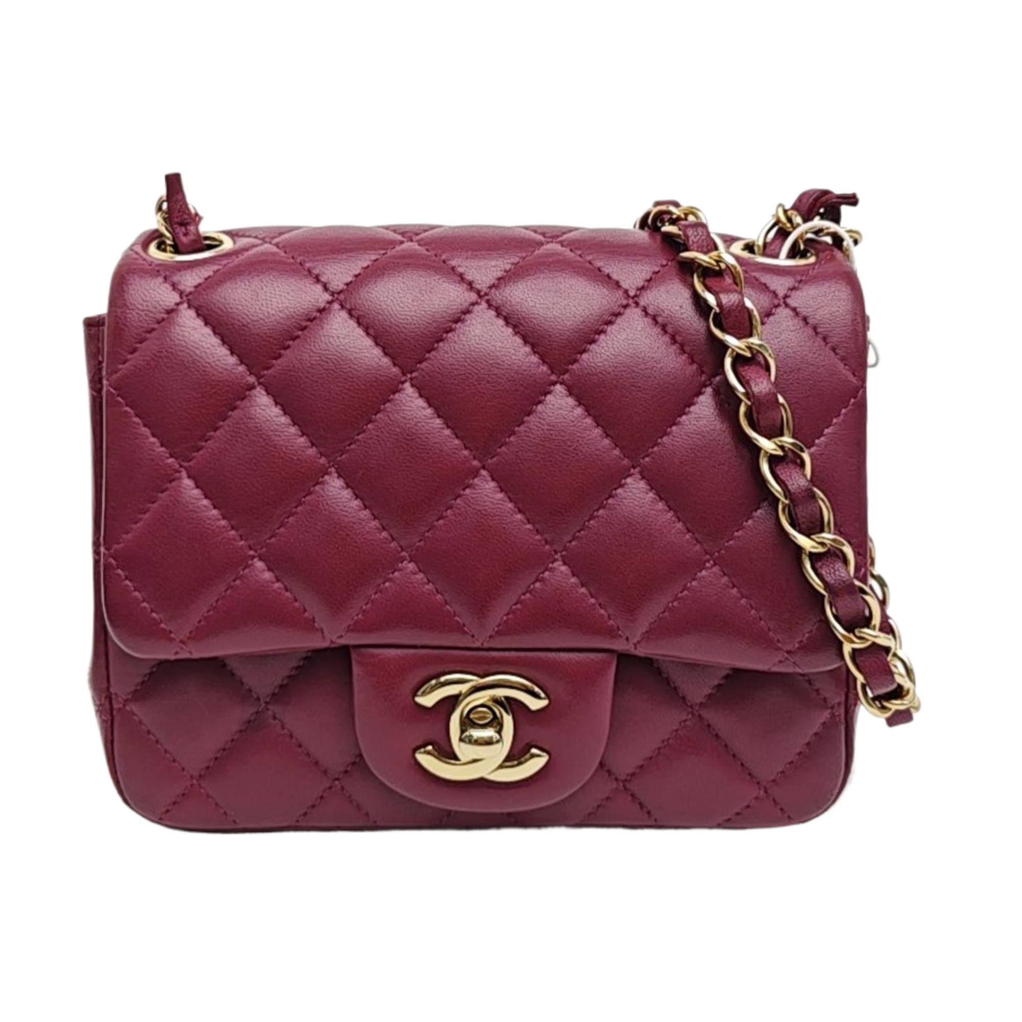 CLASSIC FLAP Mini Quilted Lambskin Purple