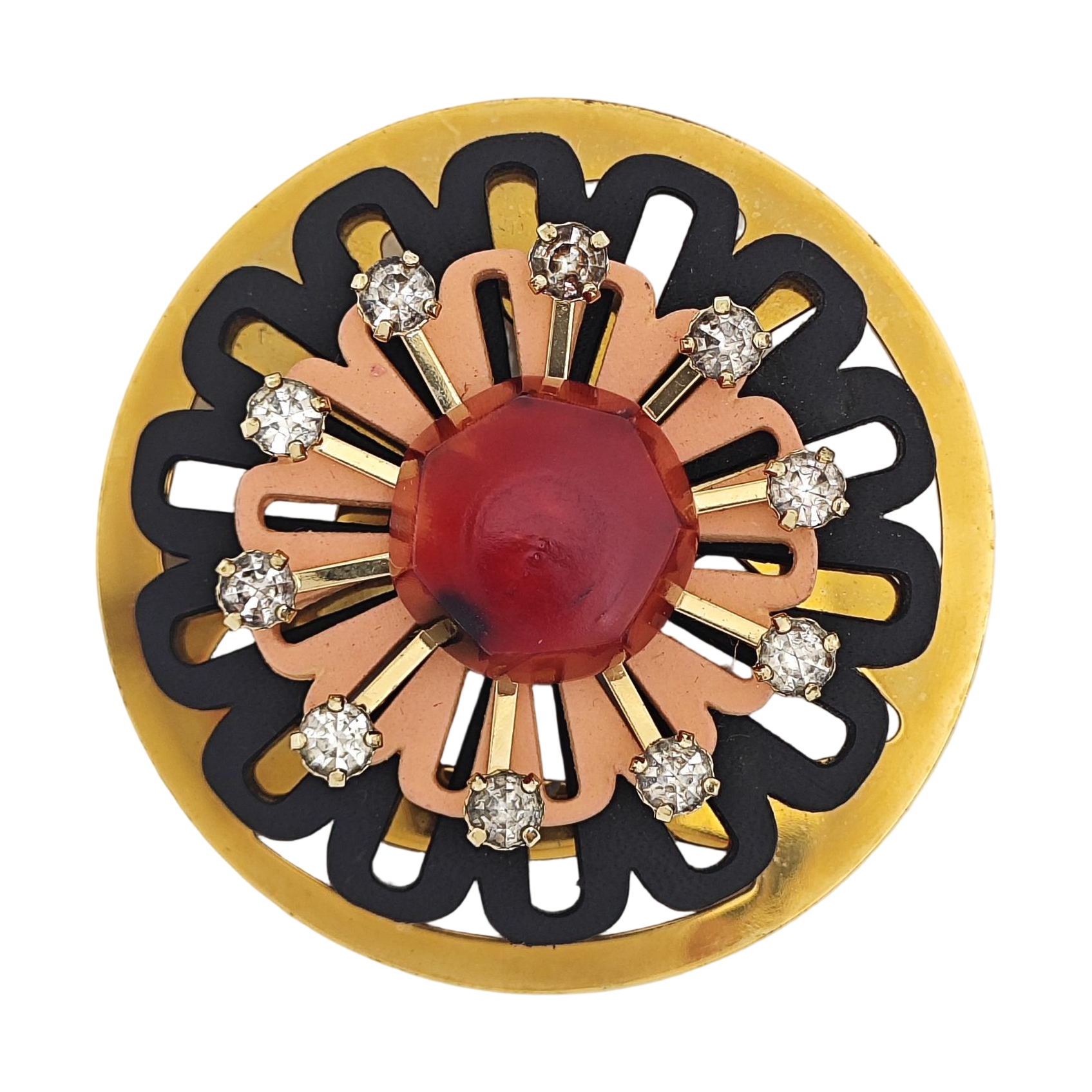 Metal Gold Brooch