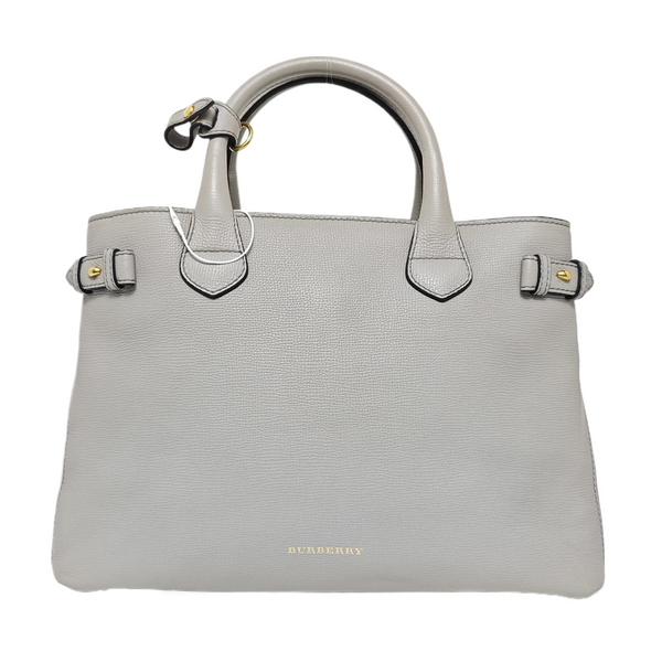 The Banner Medium Calfskin Gray