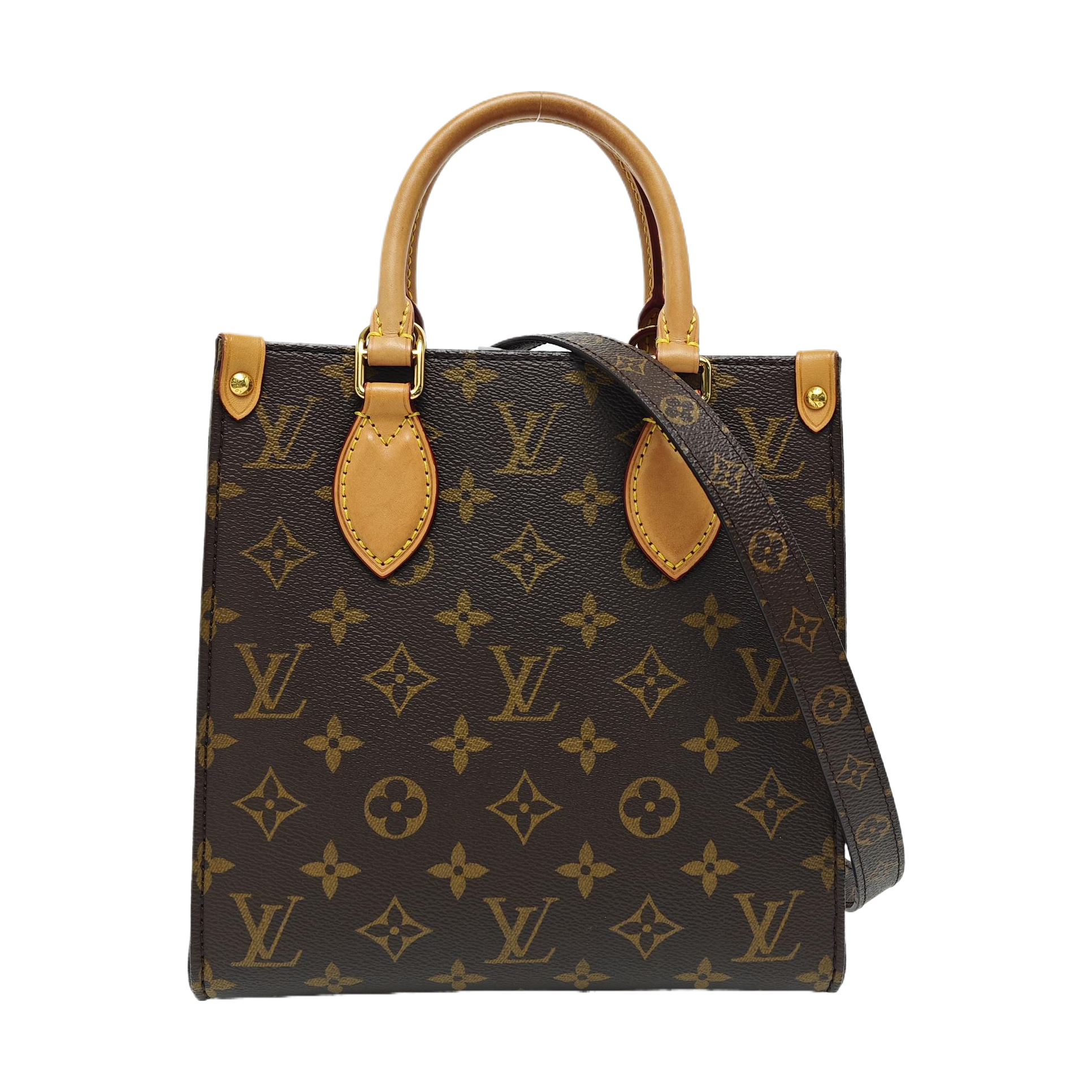 SAC PLAT BB Monogram Coated Canvas Brown
