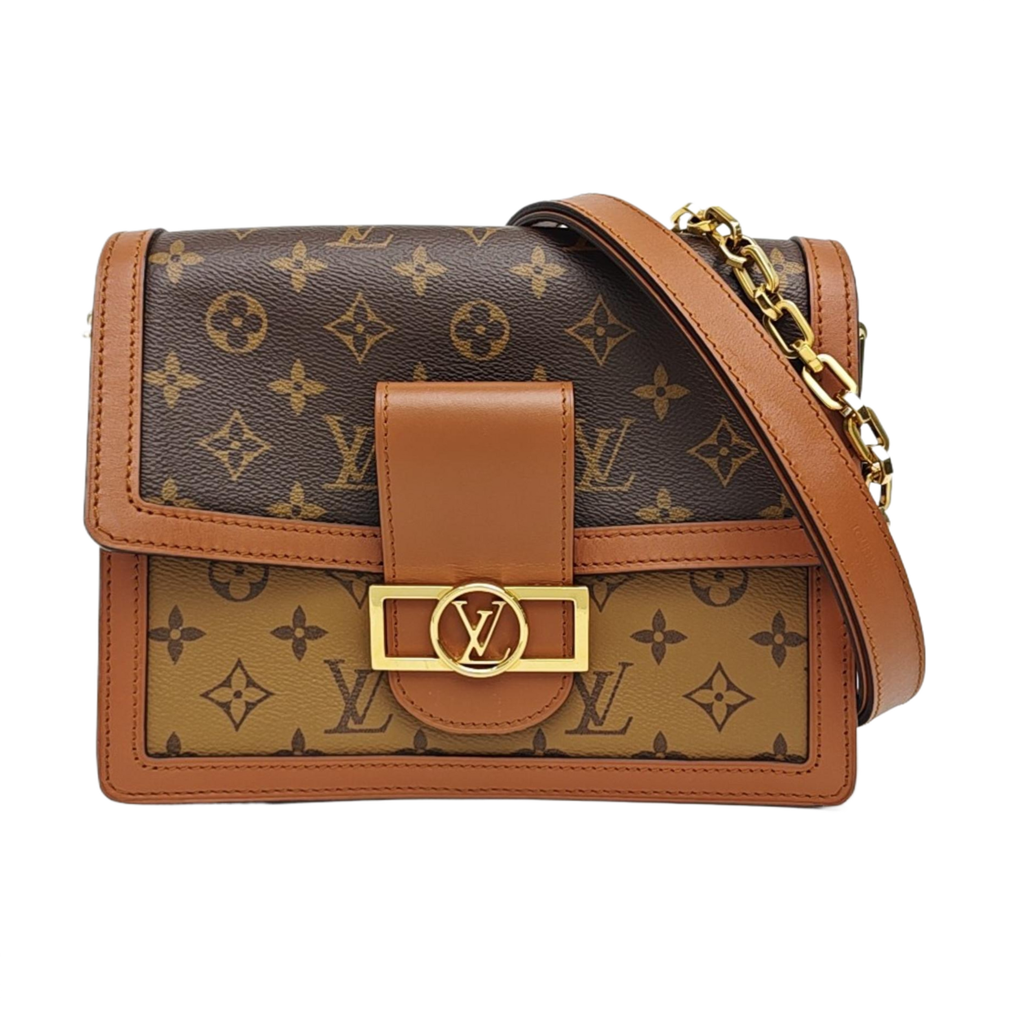 DAUPHINE MM Monogram Coated Canvas Brown