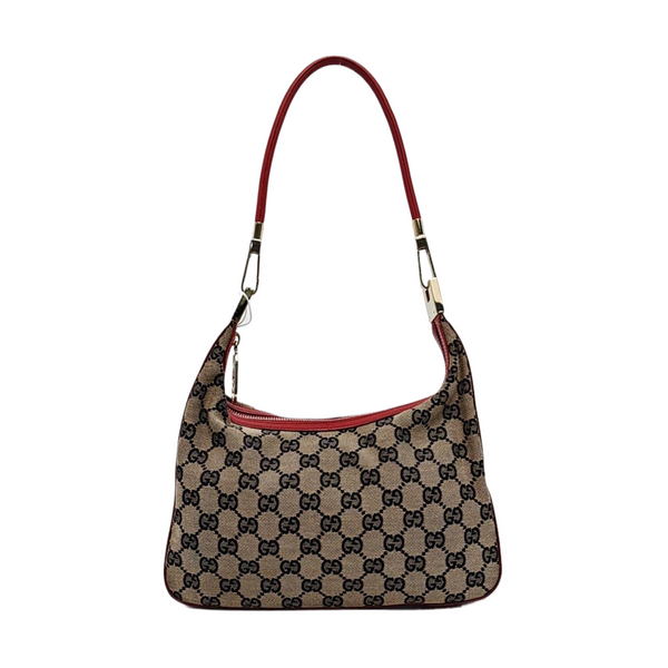 Monogram Canvas Shoulder Bag Brown