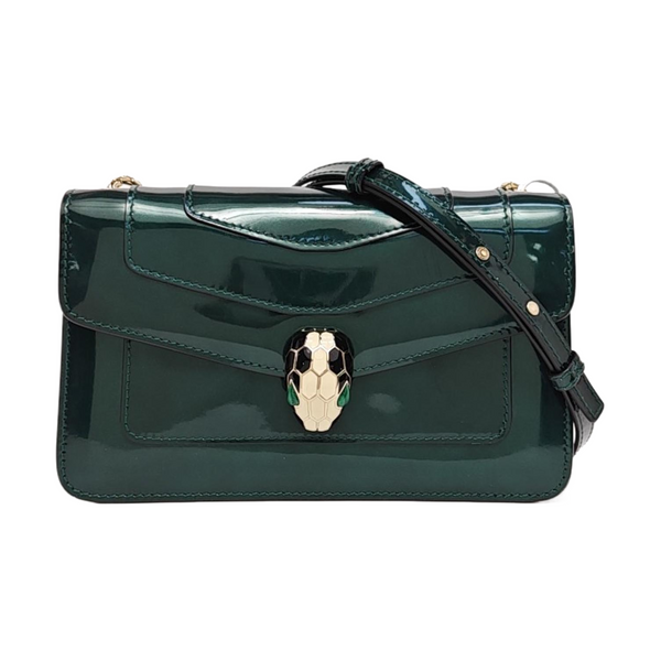 SERPENTI FOREVER Small Patent Leather Green