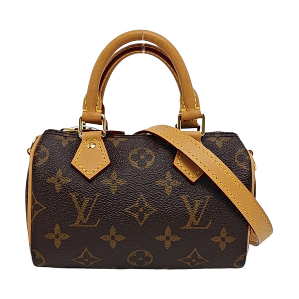 SPEEDY Nano Monogram Coated Canvas Brown