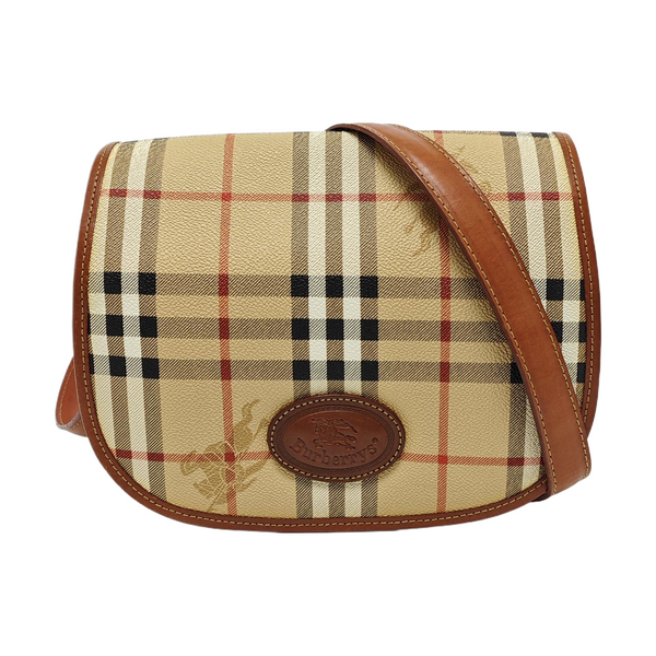 Coated Canvas Shoulder Bag Beige
