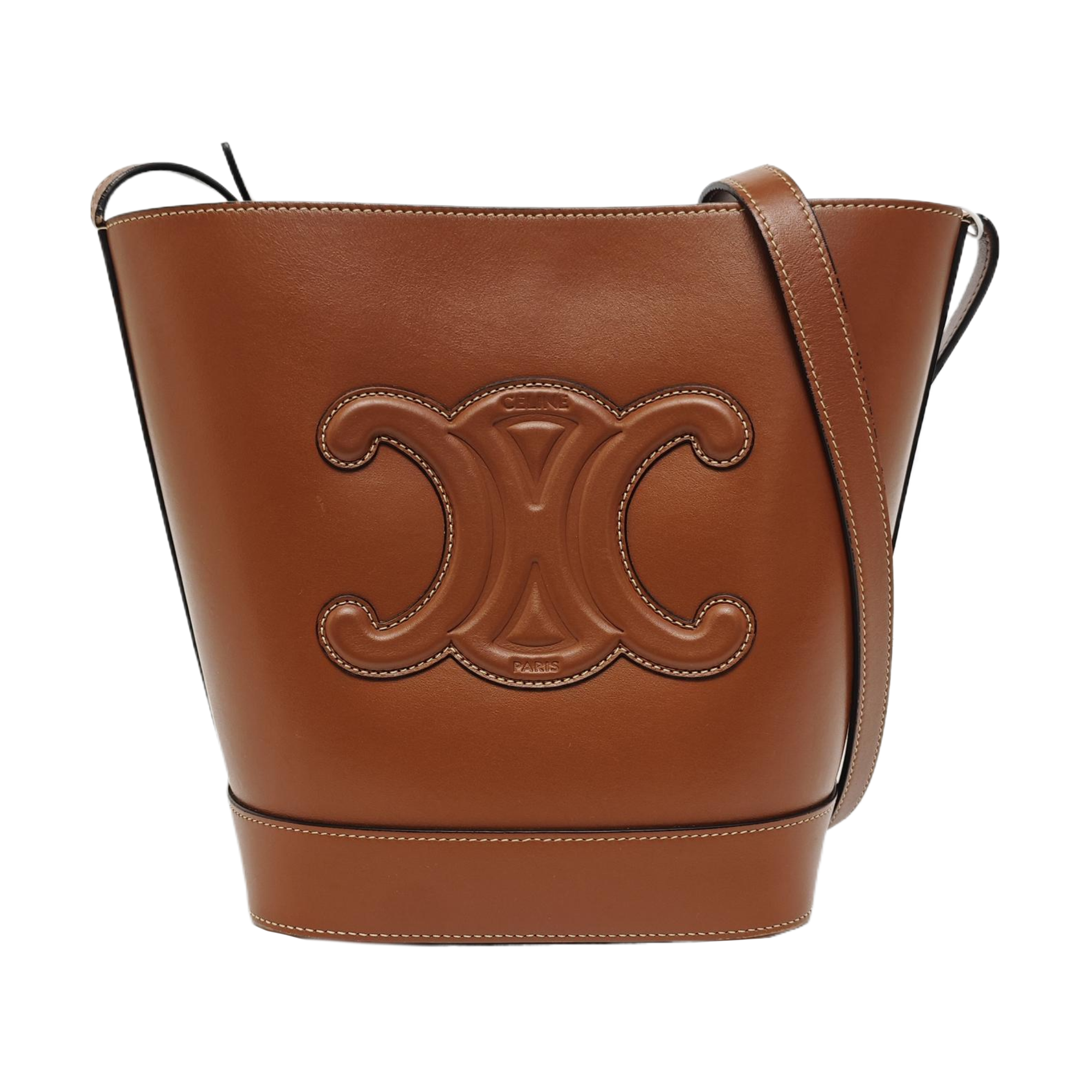 Calfskin Bucket Bag Brown