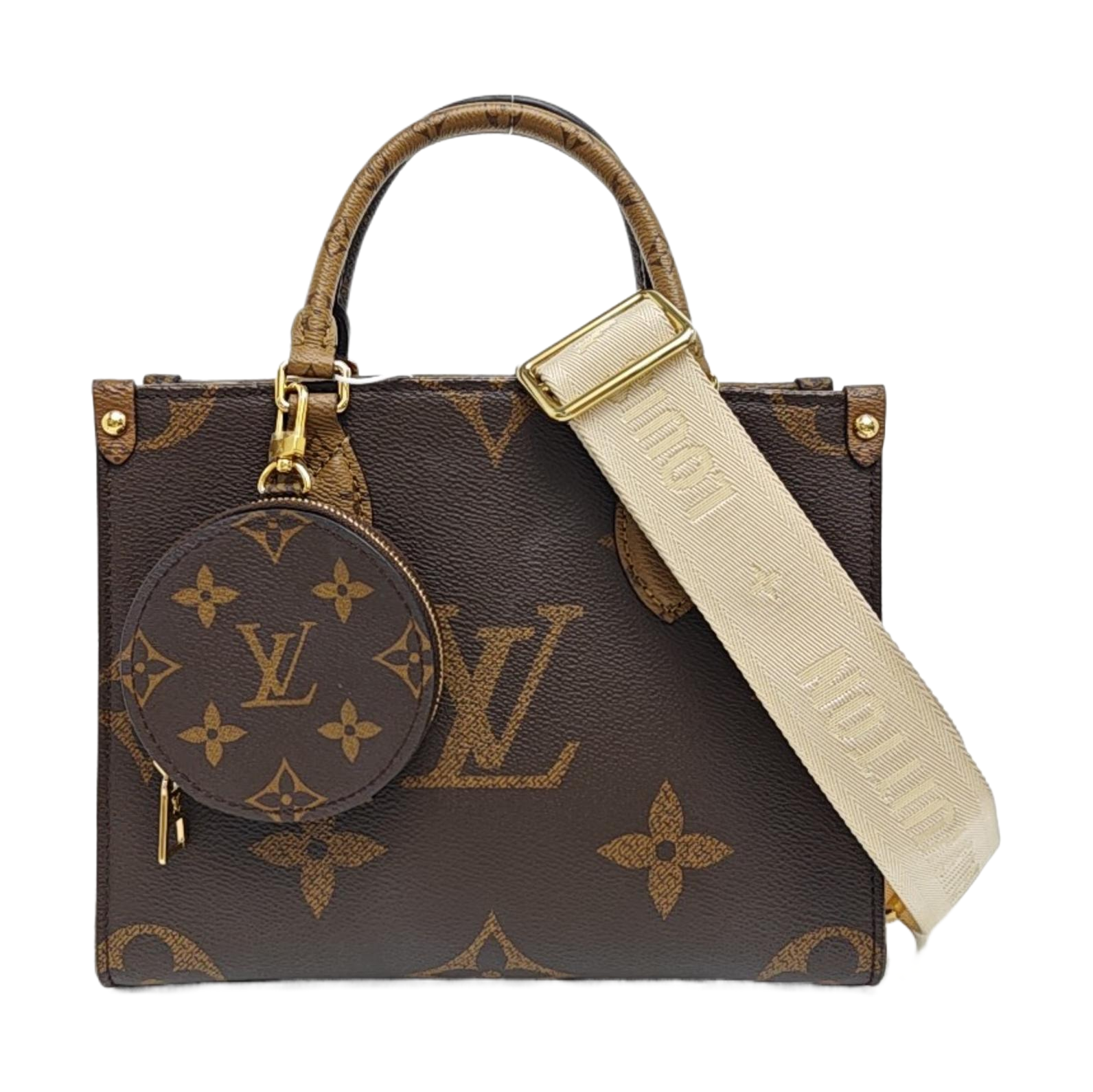 ONTHEGO PM Monogram Coated Canvas Brown