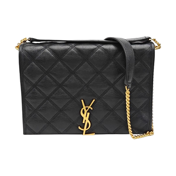 BECKY Mini Quilted Lambskin Black