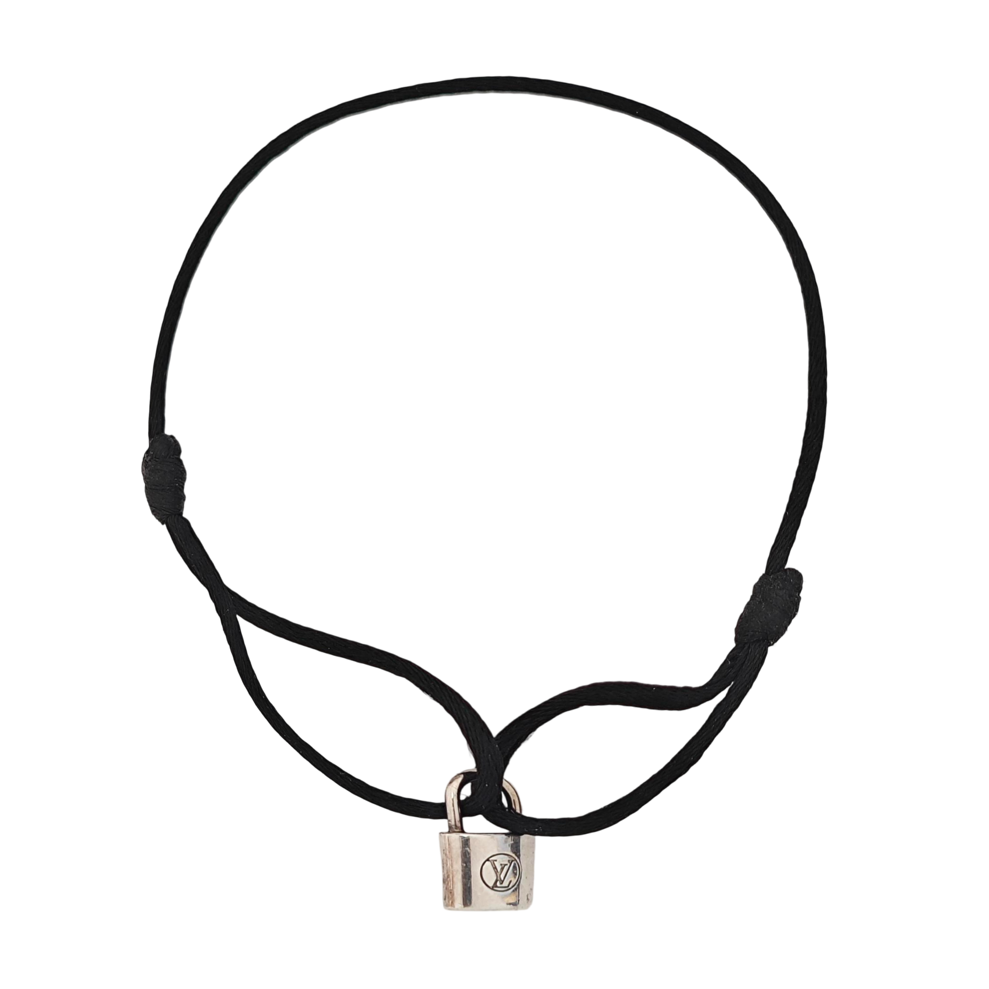 SILVER LOCKIT X VIRGIL ABLOH Fabric Black Bracelet