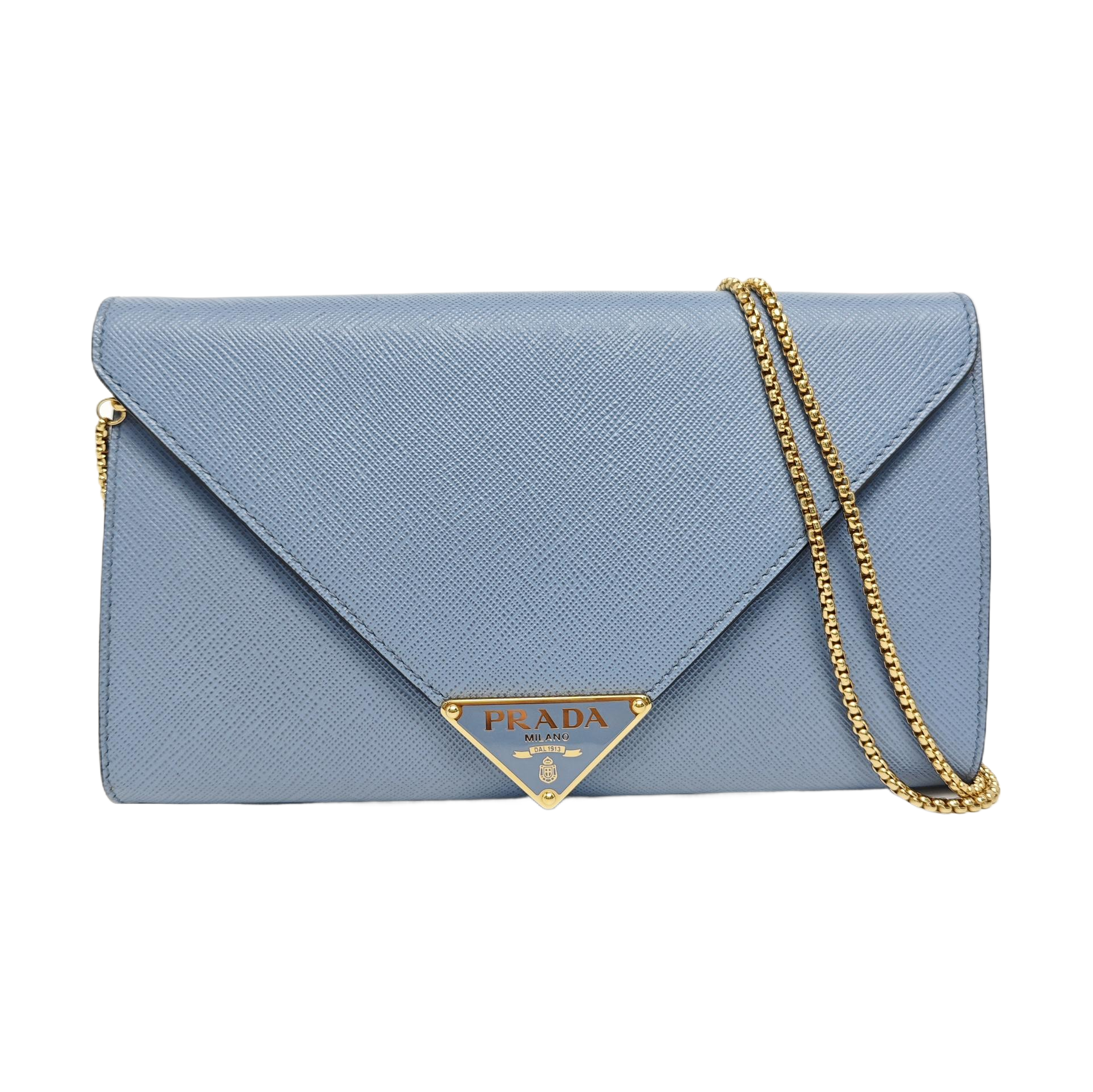 Saffiano Calfskin Shoulder Bag Blue