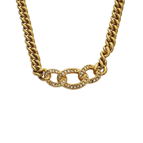 Twist Round Metal Gold Necklace