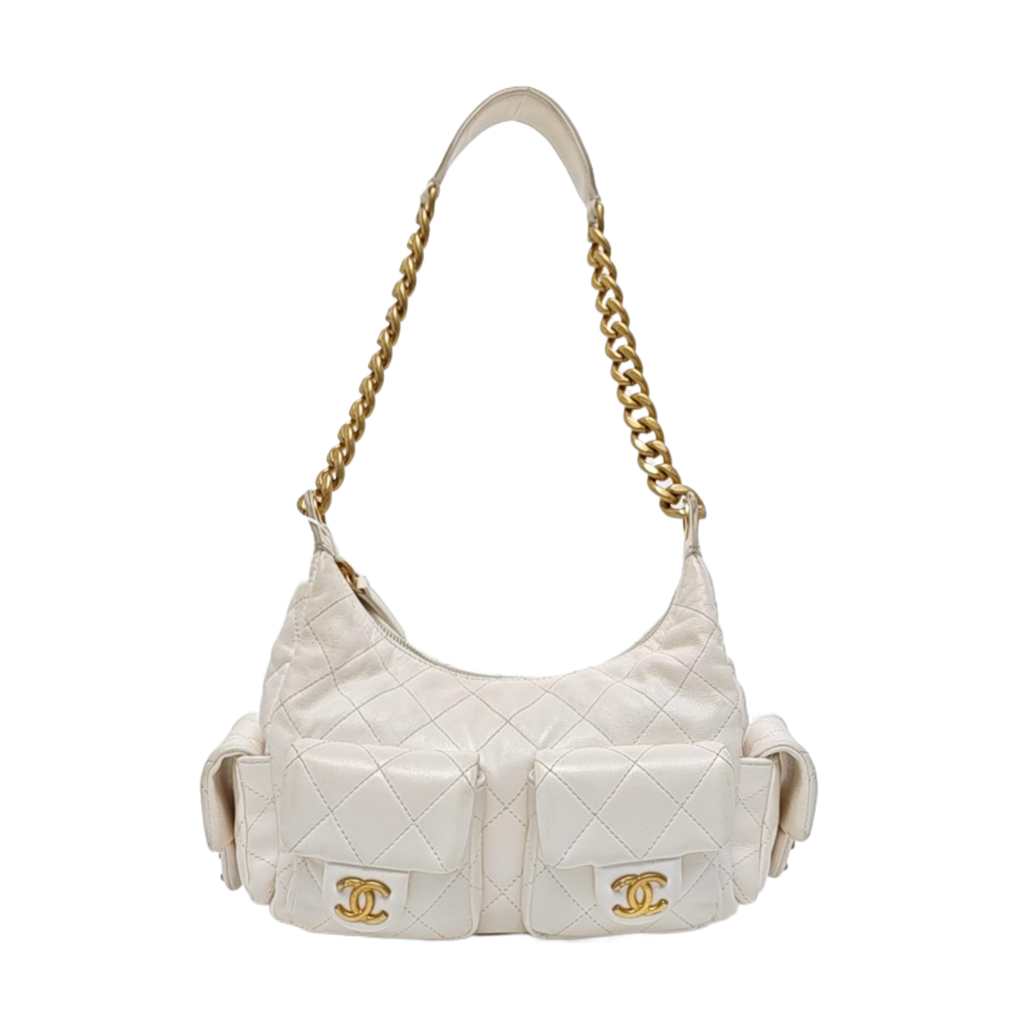 HOBO Quilted Lambskin White