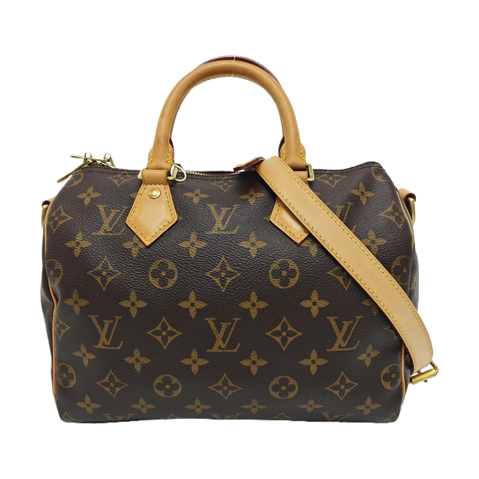 SPEEDY 25 Monogram Coated Canvas Brown
