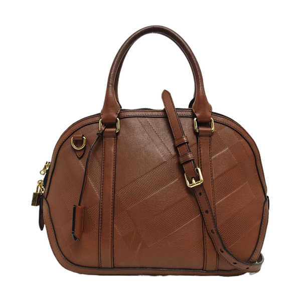 Calfskin Shoulder Bag Brown
