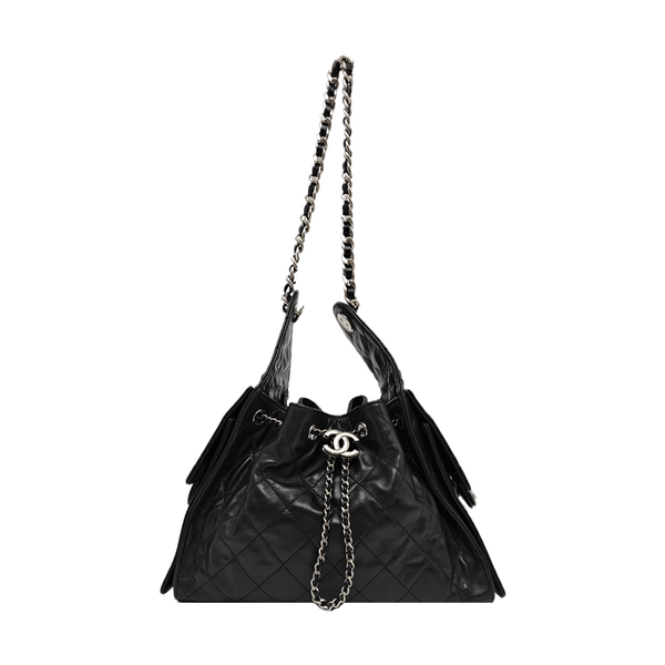 CHANEL 25 Small Quilted Calfskin Black