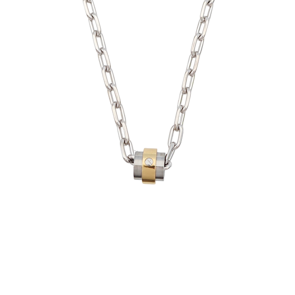 LOVE 18k White Gold Silver Necklace