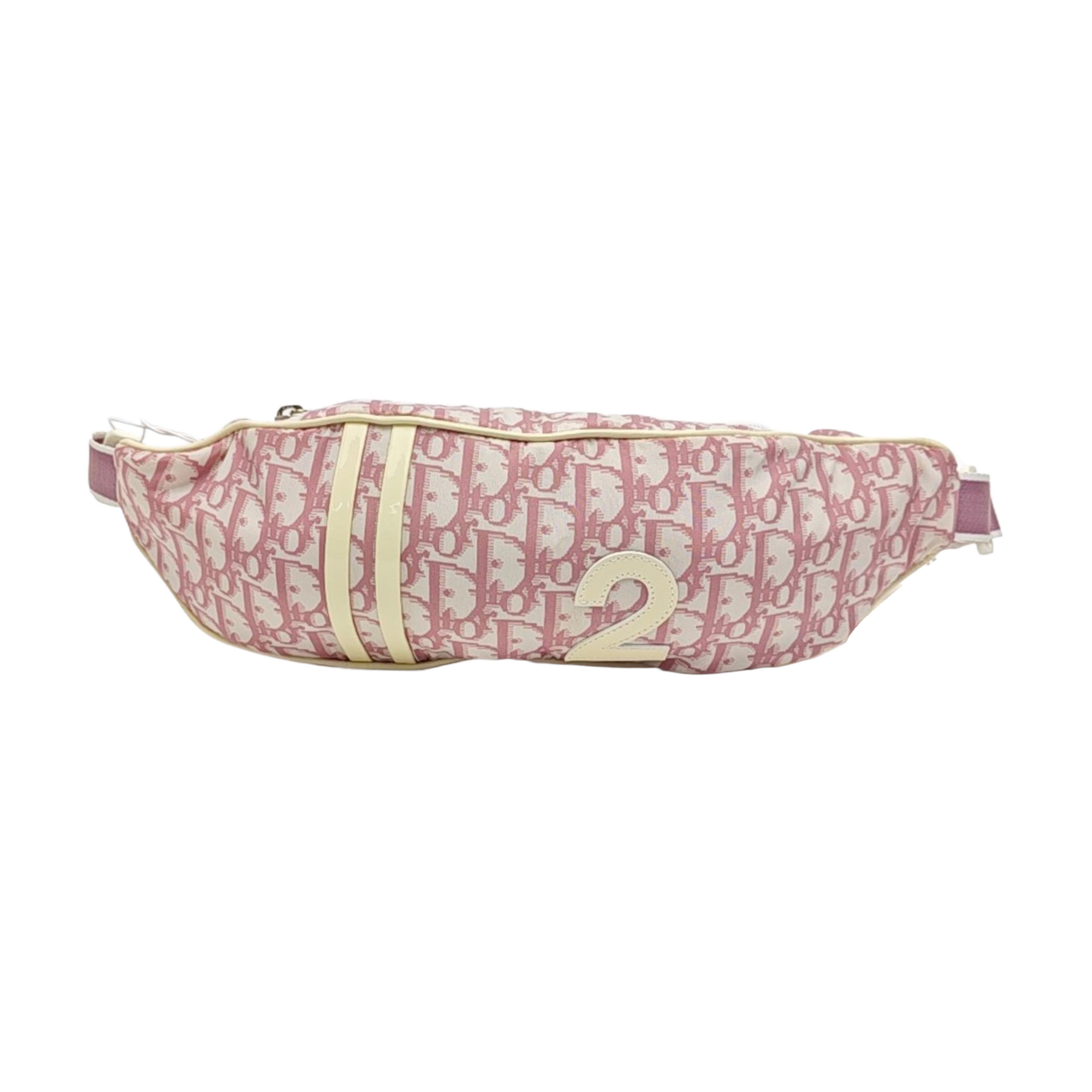 Oblique Fabric Belt Bag Pink