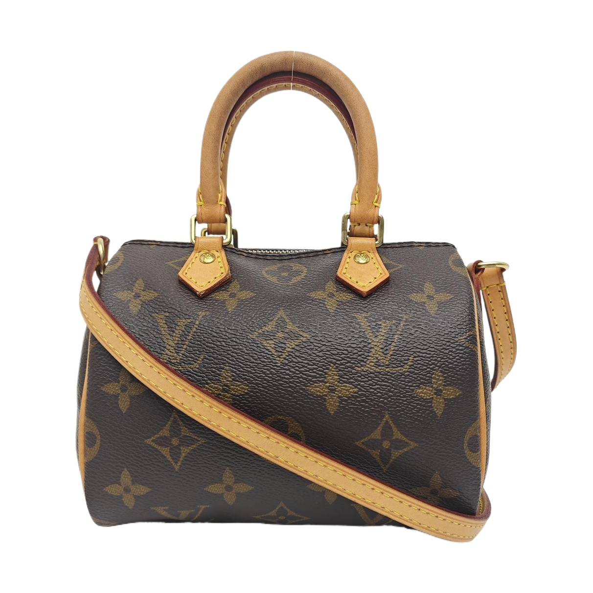 SPEEDY Nano Monogram Coated Canvas Brown