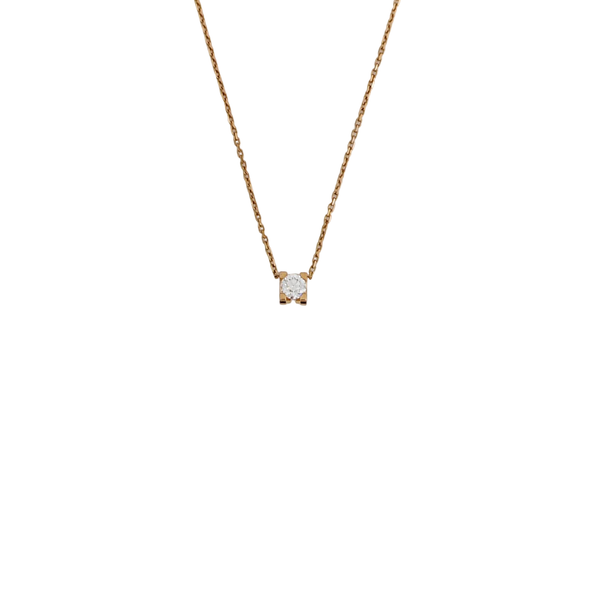 C DE CARTIER 18k Rose Gold Necklace