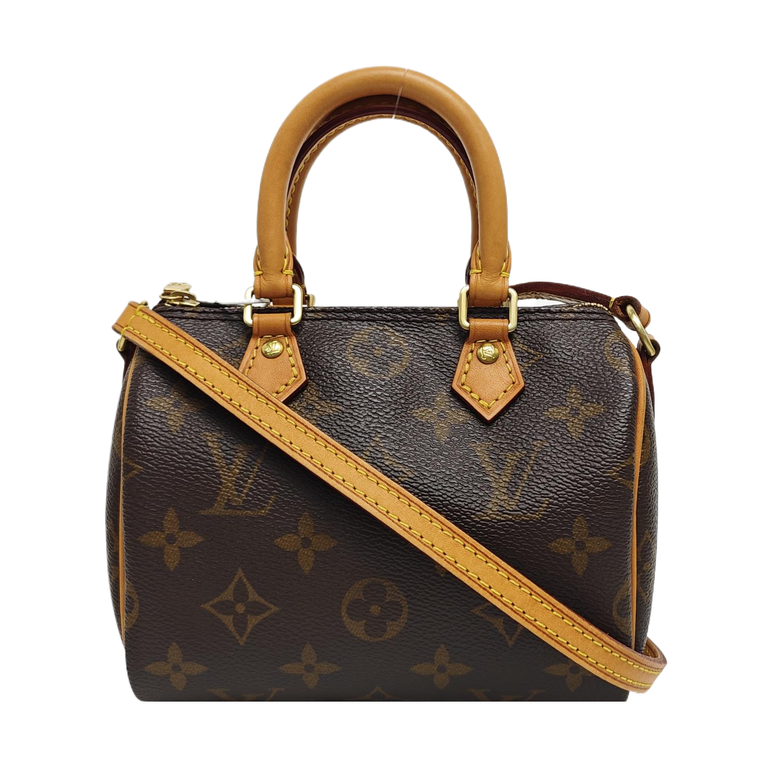 SPEEDY Nano Monogram Coated Canvas Brown